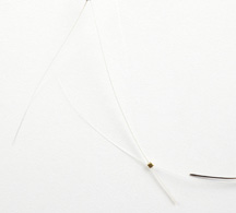 <h7>untitled, 2009, Necklace, Vibrissen, Gold</h7><br />o.T., 2009, Halsschmuck, Vibrissen, Gold